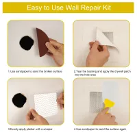 12-Pack Self-Adhesive Wall Patch Kit thumbnail 3
