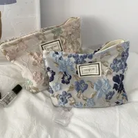 Corduroy Embroidery Cosmetic Bag thumbnail 2