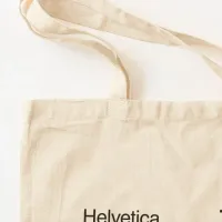 Helvetica Typography Minimalist Tote Bag thumbnail 3