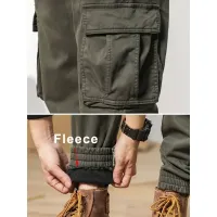 Winter Fleece-Lined Cargo Joggers thumbnail 2