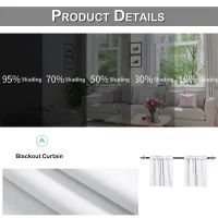 Thermal Blackout Short Curtain Panels thumbnail 4