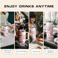 Pink Highland Cow Tumbler 40oz thumbnail 3