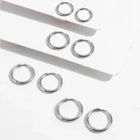 Gold Plated Huggies Earrings Set 4-Pair thumbnail 5
