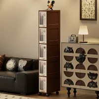 Slim Vintage Storage Cart with Drawers thumbnail 3