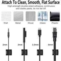 50-Pack Clear Cable Clips thumbnail 5