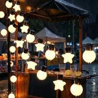 Solar Star & Bulb String Lights thumbnail 6