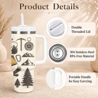 Retro Cartoon Vacuum Flask 40oz thumbnail 5