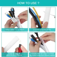 White Cable Sleeve Organizer thumbnail 3