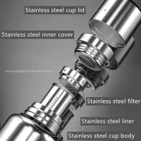 Smart LED Thermos Bottle - 1L Stainless Steel thumbnail 5