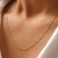 Dainty Layered Gold Necklace Set thumbnail 2
