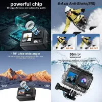 5K Dual Screen Action Camera 30M Waterproof thumbnail 4
