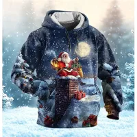 Santa Claus 3D Print Christmas Hoodie thumbnail 5