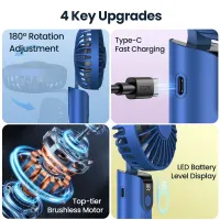 Mini Portable USB Rechargeable Handheld Fan thumbnail 2