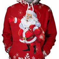 Santa Claus 3D Print Christmas Hoodie thumbnail 6
