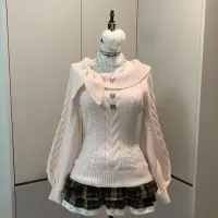 Preppy Sweet Knitted Y2K Sweater thumbnail 4
