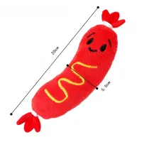 Hot Dog Squeaky Plush Chew Toy thumbnail 5