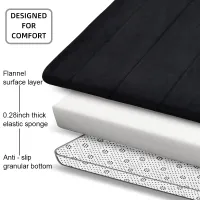 Ultra Soft Non-Slip Bath Rug Dark Gray thumbnail 2