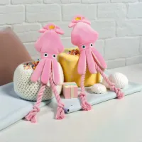 Octopus Squeaky Plush Dog Chew Toy thumbnail 3