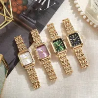 Luxury Rectangle Steel Band Quartz Watch thumbnail 1