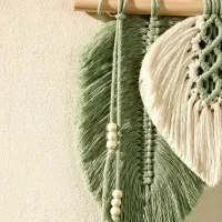 Boho Macrame Leaf Wall Hanging thumbnail 3