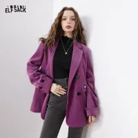 Purple Corduroy Blazer - Oversized Jacket thumbnail 1