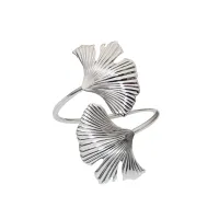 Gold Gingko Leaf Napkin Rings Set of 6 thumbnail 5