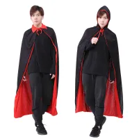 Reversible Vampire Hooded Cloak Cape thumbnail 3