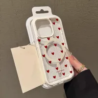 Heart Polka Dot MagSafe Clear iPhone Case thumbnail 3