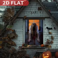 Scary Halloween Window Banner Cling thumbnail 2