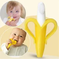 Banana Silicone Baby Training Toothbrush thumbnail 1