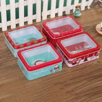 Christmas Window Tin Cookie Box thumbnail 4