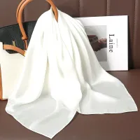 Large Silk Satin Scarf Hijab - Spring Print thumbnail 6