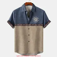 Retro Linen Patchwork Shirt thumbnail 4