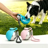 Portable Stainless Steel Dog Water Bottle 285ml thumbnail 1