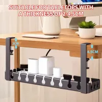 No Drill Under Desk Cable Tray thumbnail 3