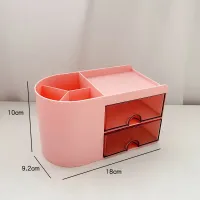 Simple Pen Holder With Drawer Multifunction Desktop Organizer Stationery Storage Box Student Office Desk Decorations thumbnail 6