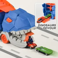 Dinosaur Truck Race Track Set - 4 Transforming Cars thumbnail 2