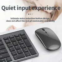 Gray Bluetooth Keyboard & Mouse Combo thumbnail 2