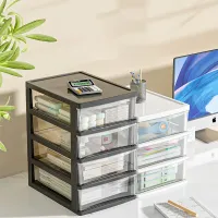 Clear Desktop Storage Organizer with Drawer thumbnail 1