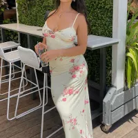 Y2K Floral Bodycon Maxi Dress thumbnail 4