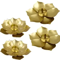 Nordic Lotus Metal Candlestick Holder thumbnail 6
