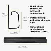 White Under Desk Cable Management Tray thumbnail 4