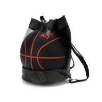 Drawstring Basketball Backpack Black thumbnail 1