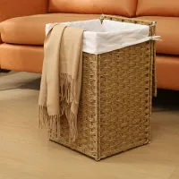 Nordic Rattan Foldable Laundry Basket thumbnail 1