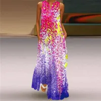 Vintage Print Boho Maxi Dress thumbnail 5