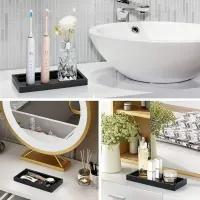Silicone Bathroom Vanity Tray Organizer thumbnail 4