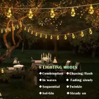 Solar Hemp Rope Fairy Lights thumbnail 4