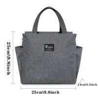Cute Grey Garland Letter Thermal Lunch Bag thumbnail 2