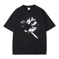 Smoking Cat Meme Vintage T-Shirt thumbnail 1