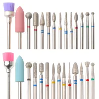 14pc Nail Drill Bit Set Gel Removal & Polishing Kit thumbnail 1